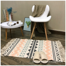 Hot selling custom cotton woven printed doormat rug